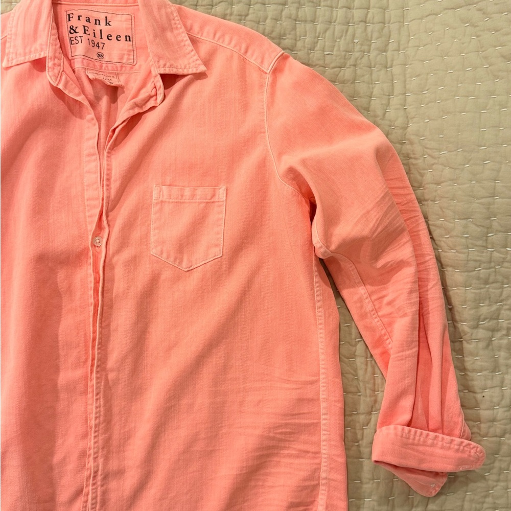 Frank & Eileen “Eileen” Coral Red cotton Button up Shirt